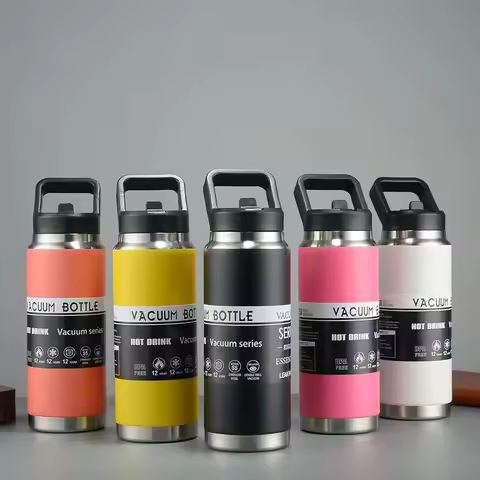 1 1100ml Thermos Cup, 800ml Portable Cup with Spout, 600ml Outdoor Cup, Household Cup, Office Cup, M