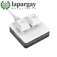 LAPARGAY Copy Paste Keypad, Acrylic Mini Custom Mini 2 Key Keypad, Hot Swap Red Switch Illumination 