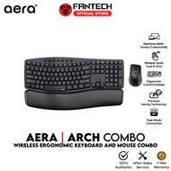 Fantech Aera | Arch Combo Wireless Ergonomic Keyboard and Mouse Combo | Silent Keys & Clicks