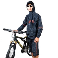 Black Cycling Raincoat