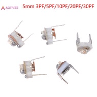 <Activee> 5PCS 5MM Ceramic Trimmer Capacit Adjustable Capacitor Trimmer Variable Ceramic Capacitor 3