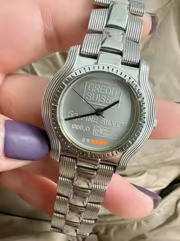 5-gram "999 Silver" dial credit suisse Quartz Men's Watch