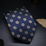 藍色復古花紋真絲領帶/商務正裝禮服necktie