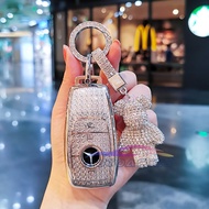 Car Key Case Cover for Mercedes Benz Maybach S580 A-B-C-M-CLA-CLS-E-G-GLB-GLE-R-SL Class AMG EQC GLA