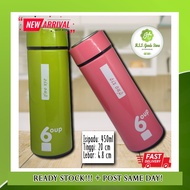 [READY STOCK] New Arrival 6 Oup Thermal Holder Leakproof Glass Water Bottle (450ml)