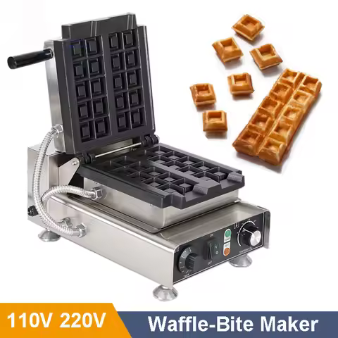 Grouting waffle Waffo-Biss Maker Waffle Cubes Waffo Bites Square Rotate Waffle Maker Machine Iron Pl