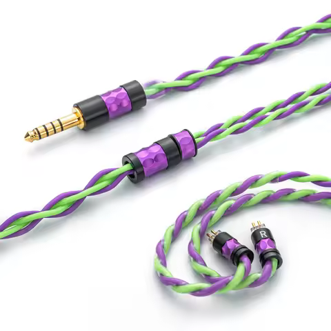 YONGSE Genesis Cable High Quality 19AWG 4 strands 6N Silver Plated Single Crystal Copper Earphone Ca