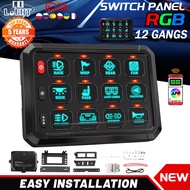 COLIGHT 12gangs On-Off Control Switch Panel Universal Power System LED Light Slim Electronic Relay S