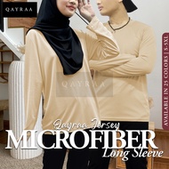 𝐐𝐀𝐘𝐑𝐀𝐀 (P2) Jersey Plain Microfiber Long Sleeve Round Neck / Size : S-5XL /T-shirt Unisex / Jersi