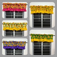 Sunflower Summer Vibe Valance Curtain Best For Windows and Doors 18 inches x 59 inches