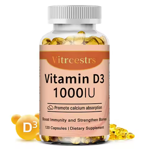 Vitamin D3 1000IU, Immune Support for Bones, Teeth, and Immune Function, Non-GMO, No Gluten, 120 Veg