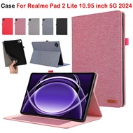 For Realme Pad 2 Lite 10.95 inch 5G 2024 High Quality PU Leather Shockproof Stand Flip Cover For Rea