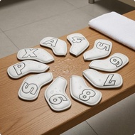 [lzdjlmy1zs] PU Leather Golf Iron Head Cover Set Club Number Marking Soft Protector for Golf Club Ir