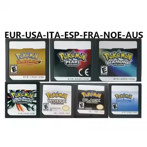 USA EUR AUS White 1 Bl games from the USA Game Card Cartridge Pokemon USA/EUR Version For DS NDS 2DS