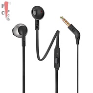 【nono】JBL Tune T205 Headphones Sports Earphone Mic Wireless Half In-Ear Headset Bass Sports Music Wire-controlled Headphones