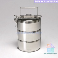 Standard  Tiffin Carrier/12cm/14cm, 3 Tiers/ Mangkuk Tingkat/Stainless Steel 410/(Same As E-Central)