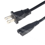 Universal 2 Slot Polarized to Figure 8 AC Adapter Power Cord 18AWG NEMA 1-15P to IEC320 C7 Power Cab