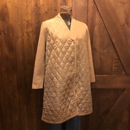 Giordano ladies Camel Cotton Patchwork Long Jacket