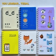 A6 Thick Spiral Notebook (80 Sheets) A6 Notebook