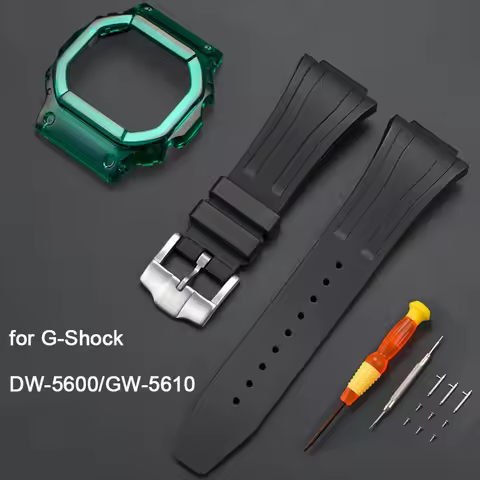 Protective Case + Strap for Casio G-Shock DW-5600 5025 DW-5000 GW-M5610 GW-5600 GLX-5600 Silicone Ru