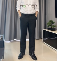 กางเกงสแลคผ้าโอซาก้า สีดำ Hopper Progress ขากระบอกเล็ก