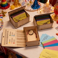 Hanging Bible Verse Cards Wooden Scripture Card Holder Handmade Wooden Bible Verse Box with 150 Scri