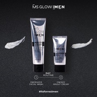 MS GLOW MEN Paket Perawatan Wajah Pria - Krim Untuk Mencerahkan wajah cowok Original