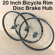 20 Inch Bicycle Rim With Disc Brake Hub Roda Besi Basikal mtb bmx folding bike 20 Inci Brake Disc Wh