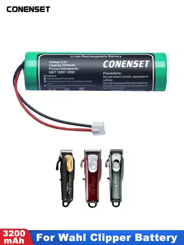 3.7V 3200mAh Replacement Battery For Wahl 8591 8504 1919 8591L 8504L Magic Clipper Designer Senior C