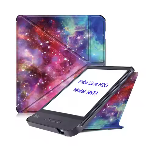 Fit for 7" Kobo Libra H2O N873 Case e-Reader, Lightweight Premium PU Leather Protective Cover with A