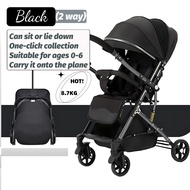 Beige Baby Stroller Foldable 2 Way Baby Stroller Compact Stroller Baby Travel Strollers Three-fold b