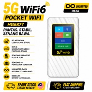 MODIFIED 5G MiFi WIFI6 HG6877 Portable WiFi Router Unlimited Hotspot High Speed Up To 2.77Gbps