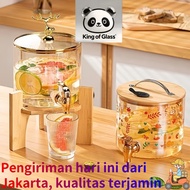 Sultan Glass Water Dispenser 2.6 Liter Cute and beautiful glass dispenser size 2.6L Aesthetic Dispen