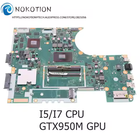 NOKOTION N752VX Mainboard REV 2.0 For ASUS Vivobook Pro N752VXK N752VW N752VX N752V Laptop Motherboa