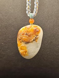 新疆和田玉籽料  紅皮鍾馗