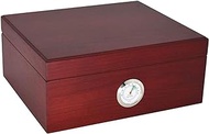 Smoking Set/Cigar Accessories Cigar Display Cabinet Mini Cigar Box Ashtray Cigar Cover Portable Lightweight Travel Wooden Decorative Box,cigar box/134 (Color : Red, Size : 26.2cm*22.2cm*11cm)