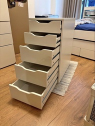 IKEA ALEX Drawer Unit 實木五桶櫃