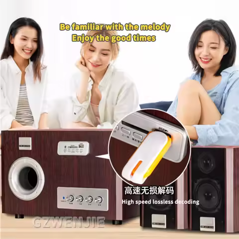 Hifi Super Bass New Bluetooth 5.2 Speaker Three-Way 3D Surround Sound Subwoofer Five Units Speaker H