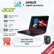 Acer Nitro V15 ANV15-41-R63B Gaming Notebook - Black (R5-7535HS/16GB/512GB Nvme/Rtx 3050 6GB/2Y)