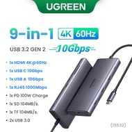 UGREEN USB C HUB 4K60Hz 10Gbps Type C to HDMI RJ45 Ethernet PD100W for MacBook iPad