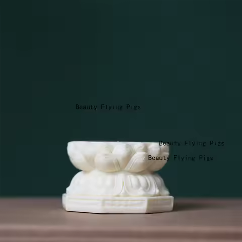 Ivory Fruit Powder Base Lotus Base Buddha Statue Lotus Base Ivory Fruit Powder Handicrafts Home Deco