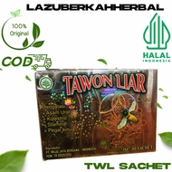 herbal asam urat tawon liar shashet kemasan baru isi 40 kapsul asli original