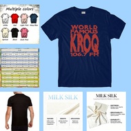 World Famous KROQ 106.7 FM T-Shirt, Multiple Colors, Milk Fiber, Soft & Breathable, Comfort Fit