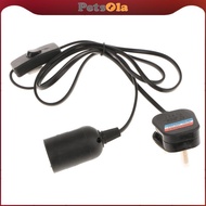 [PETSOLA] E27 Screw Light Lamp Bulb Holder Base Light Socket Cable Cord with On/Off