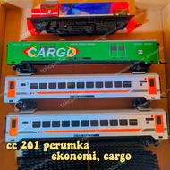 mainan kereta api indonesia,miniatur kereta api,cc201 perumka,ekonomi