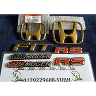 HONDA RS LOGO JAZZ Fit GK GK5 2014 - 2019 HONDA CITY FACELIFT EMBLEM LOGO H GOLD 2017 - 2021 Honda J