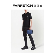 Prada Prada Men's logo Embroidered Wool T-Shirt FARFETCH Hair Strange