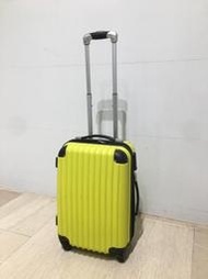 【附有使用視頻】20吋 明黃色 ABS行李箱拉桿箱登機箱出國箱旅行箱拉杆箱 萬向輪 黑色包角 售價$550