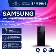 [SAVE 4.0] Samsung 476L Bespoke Design 2 Door Inverter Glass Refrigerator RT47CB664422ME (Clean Glas