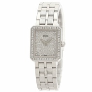 Piaget Protocol 女士 18K 白金 (K18WG) 鑽石錶盤腕錶